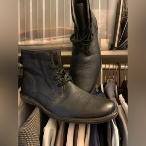 John Varvatos Black Leather Boots NWOT 11.5